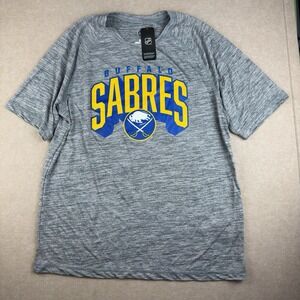 Buffalo‎ Sabres NHL T-Shirt Large Gray Heather Short Sleeve Athletic Tee NWT